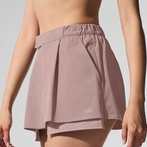 ALO Yoga Dusty Mauve Athletic Skort with Built-In Liner